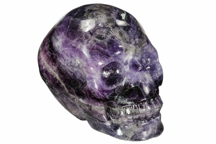 Carved, Purple Fluorite Skull #108759